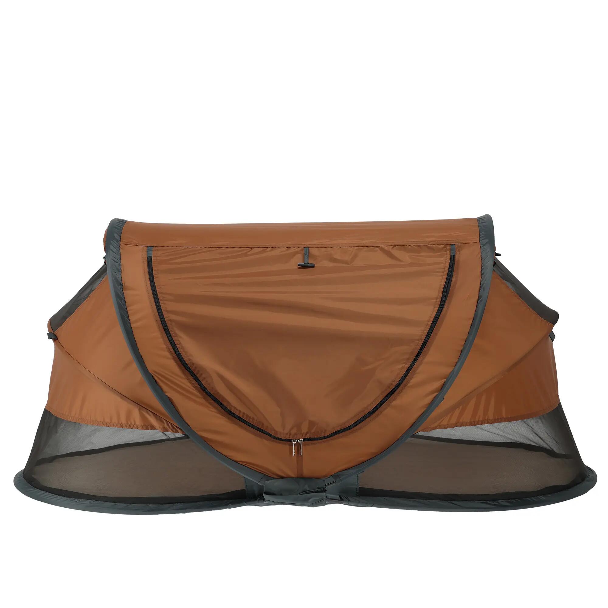 Peuter Luxe Campingbedje - Inclusief zelfopblaasbare matras - Caramel 2/8