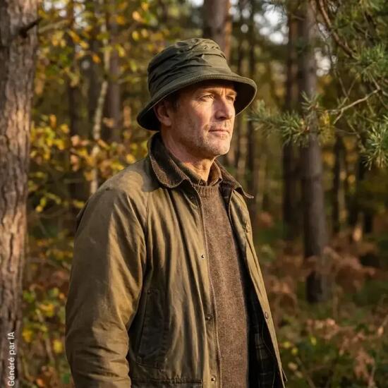 Chapeau Walker & Hawkes Diana Country vert en coton ciré