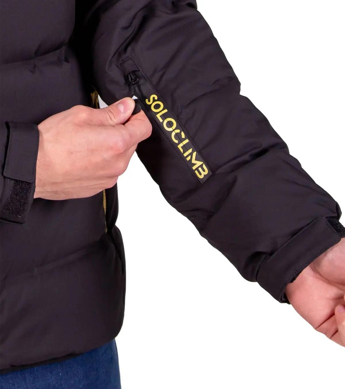 Chaqueta Térmica de Plumas 850 cuins Wendigo Impermeable Unisex Negro-Dorado 2/5