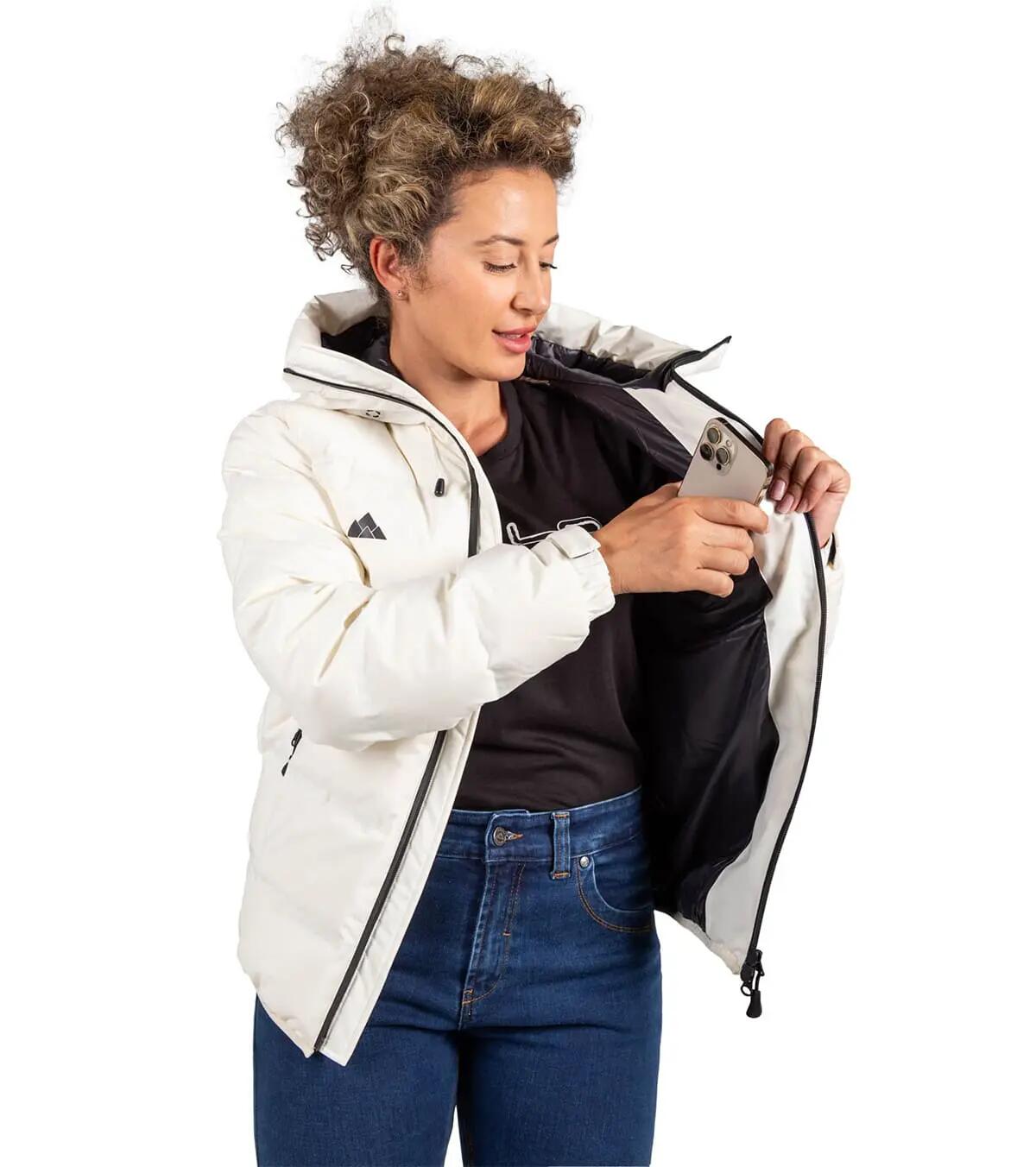 Chaqueta Térmica de Plumas 850 cuins Wendigo Impermeable Unisex Blanco 3/5