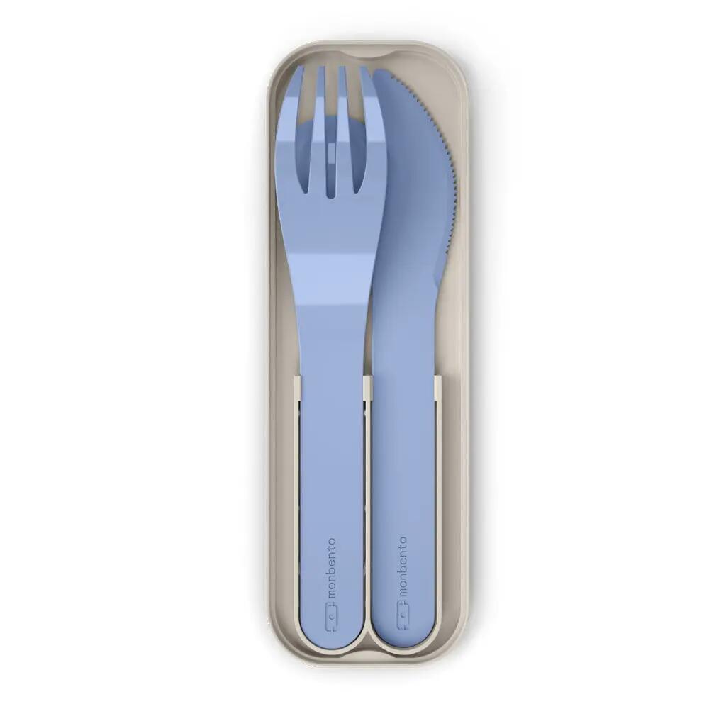 Monbento MB Pocket Plant-Based Cutlery Set - Blue Infinity