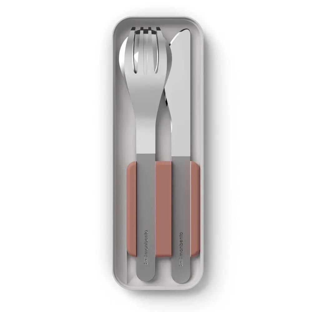 Monbento MB Slim Box Trio Cutlery Set - Rosa Moka