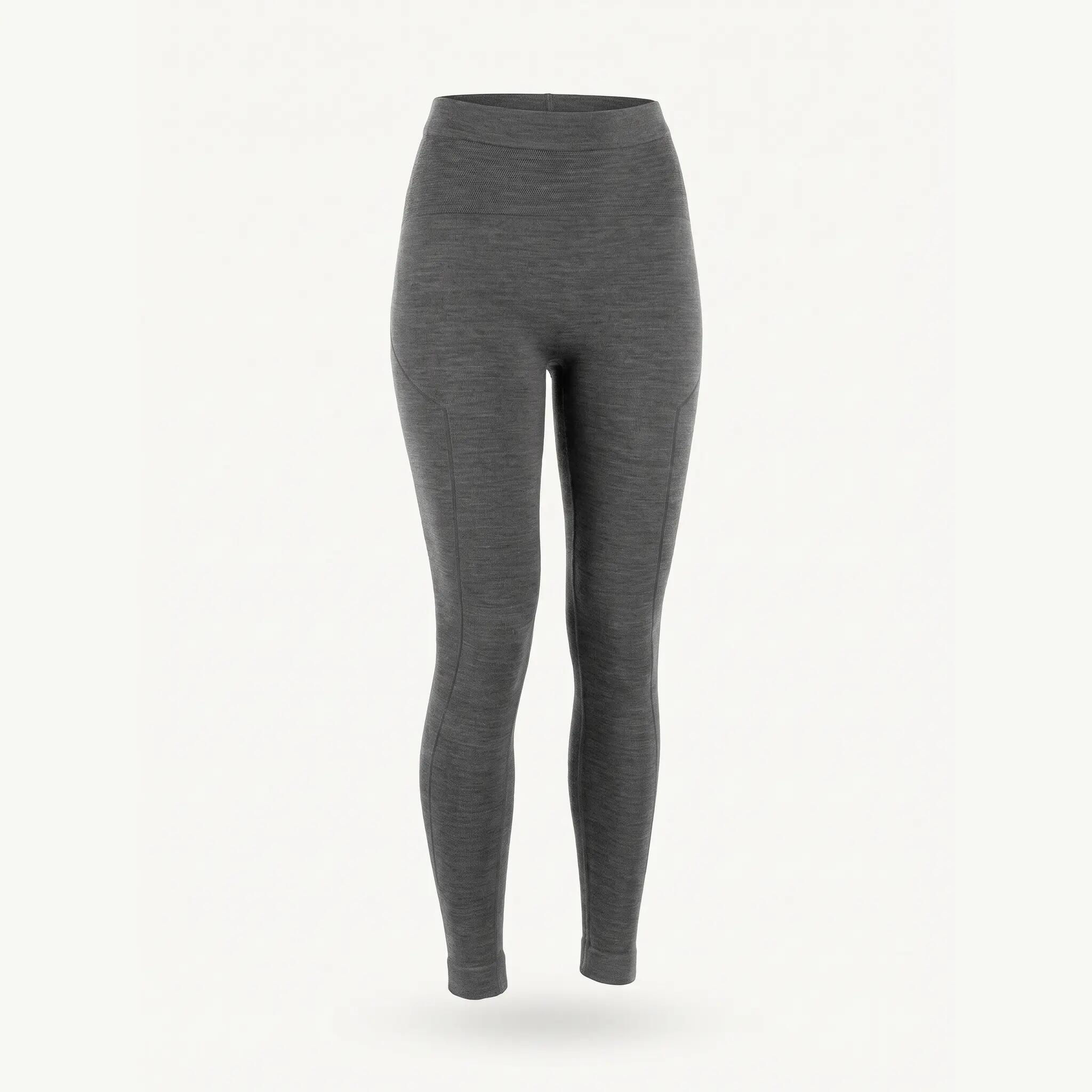 Damen Skiunterwäsche Set Funktionsshirt Leggings Merinowolle seamless warm 3/7