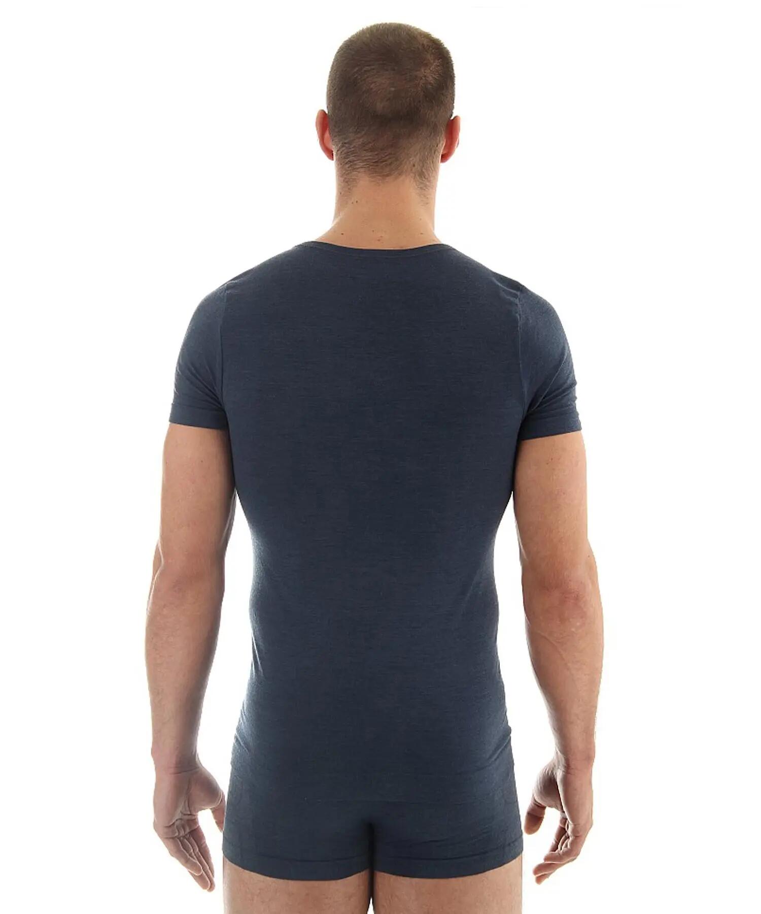 Koszulka męska z krótkim rękawem Brubeck COMFORT WOOL 2/4