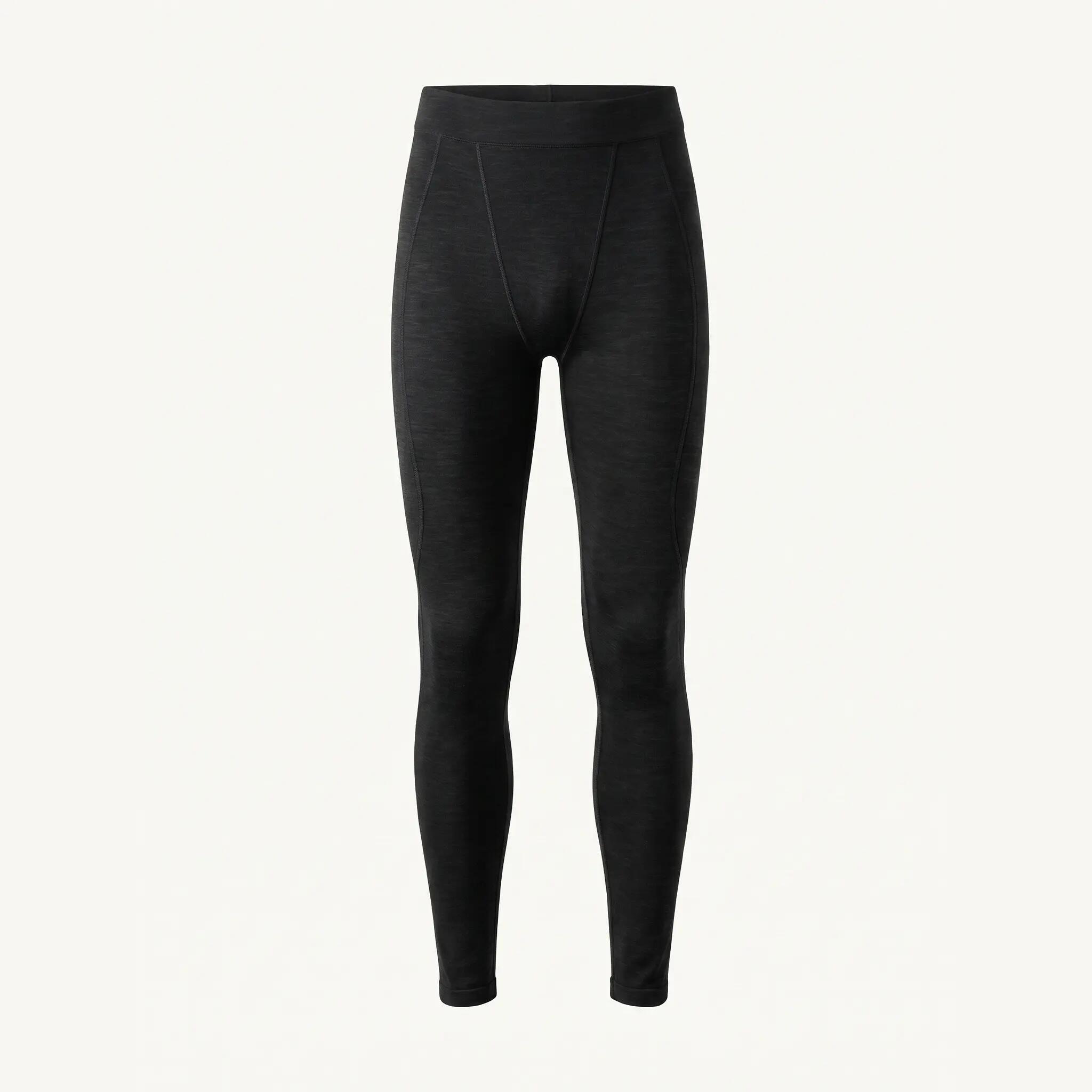 Herren Skiunterwäsche Set Funktionsshirt Funktionshose Merinowolle seamless 3/4