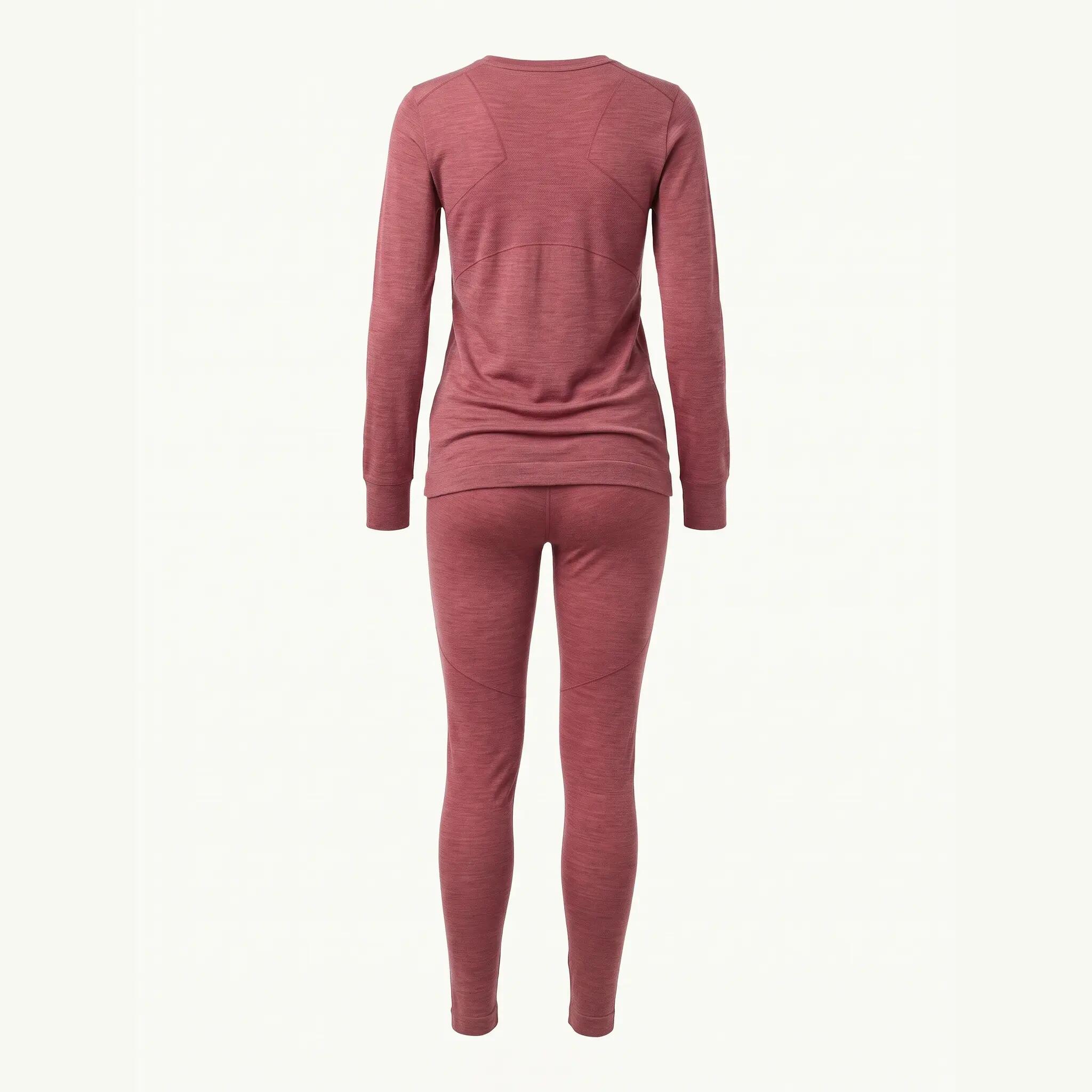 Damen Skiunterwäsche Set Funktionsshirt Leggings Merinowolle seamless warm 2/7
