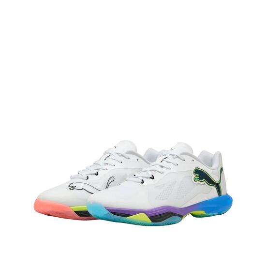 Chaussures de handball PUMA Vantage Nitro Game On Blanc/Rouge