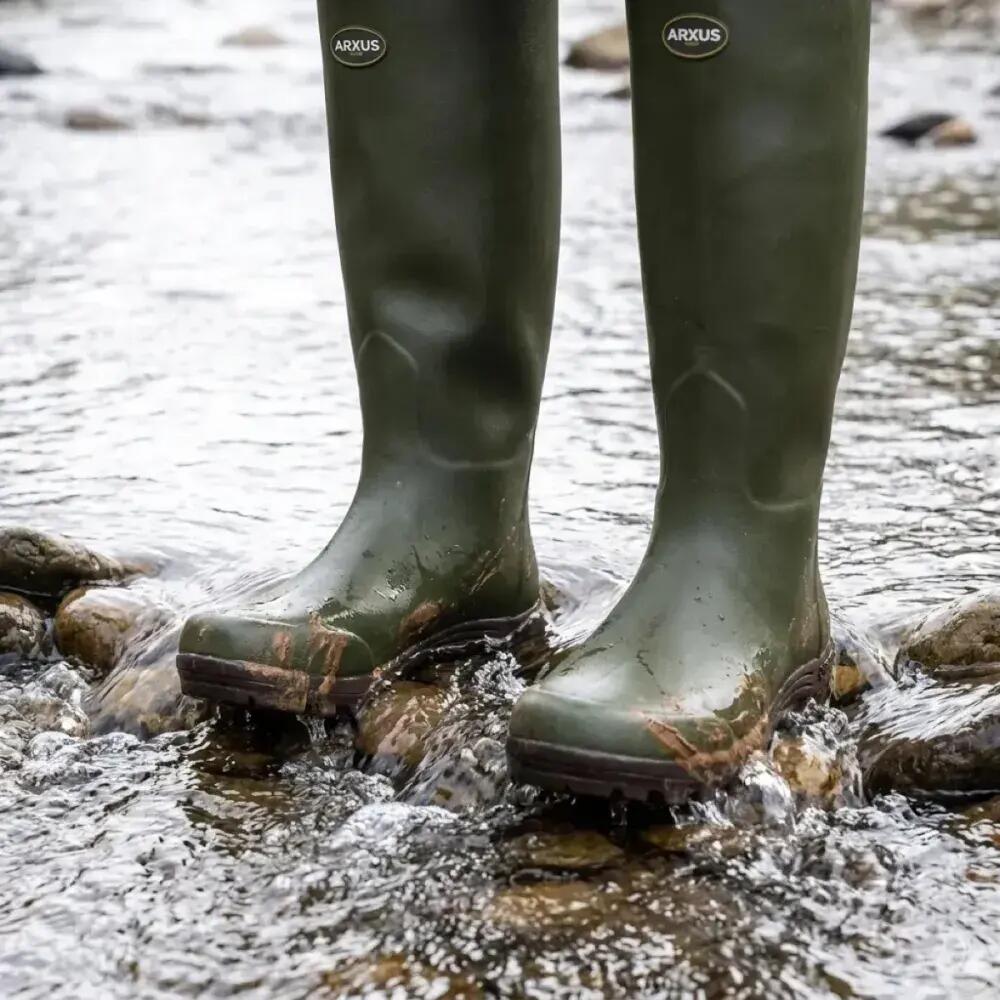 Bottes Arxus Mono Hunting Green en caoutchouc naturel 7/9