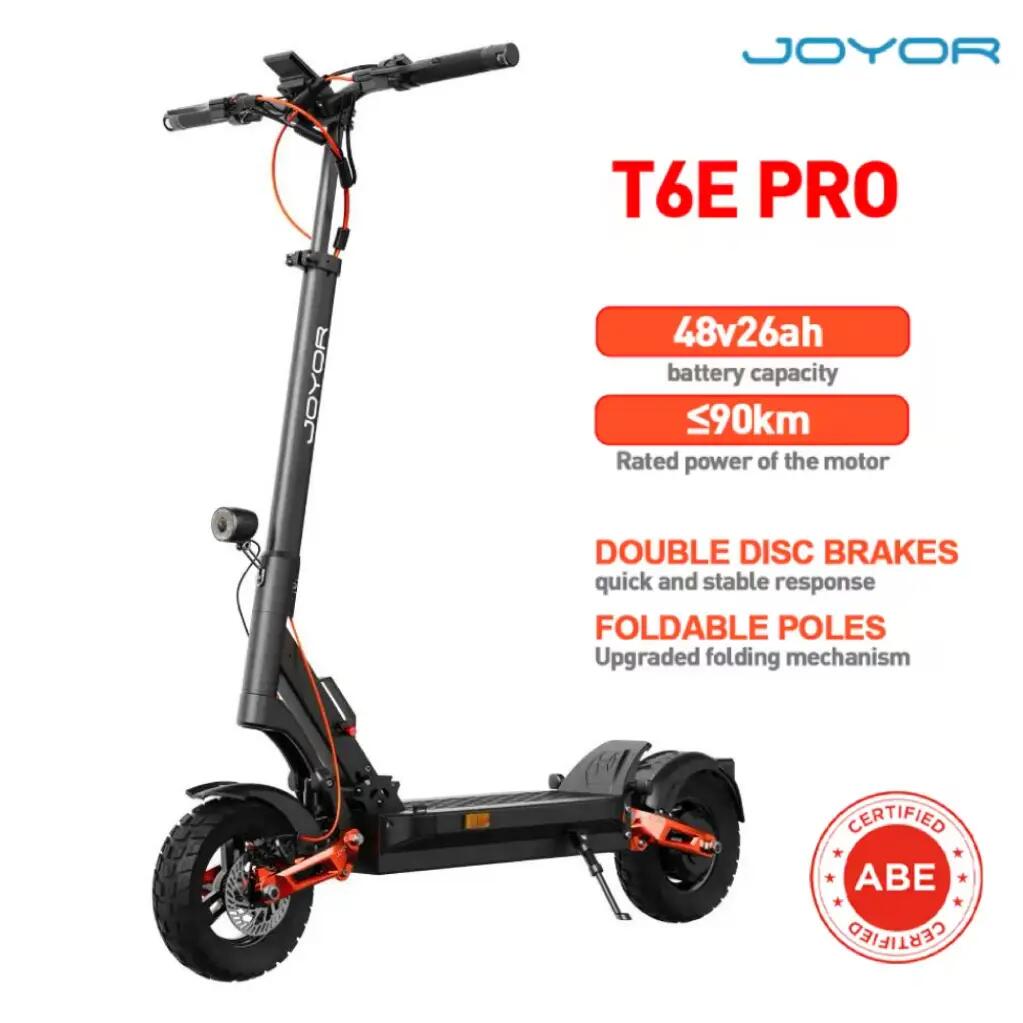 Електрически скутер JOYOR T6E Pro ABE батерия 48V 26Ah 10" офроуд гуми сгъваем