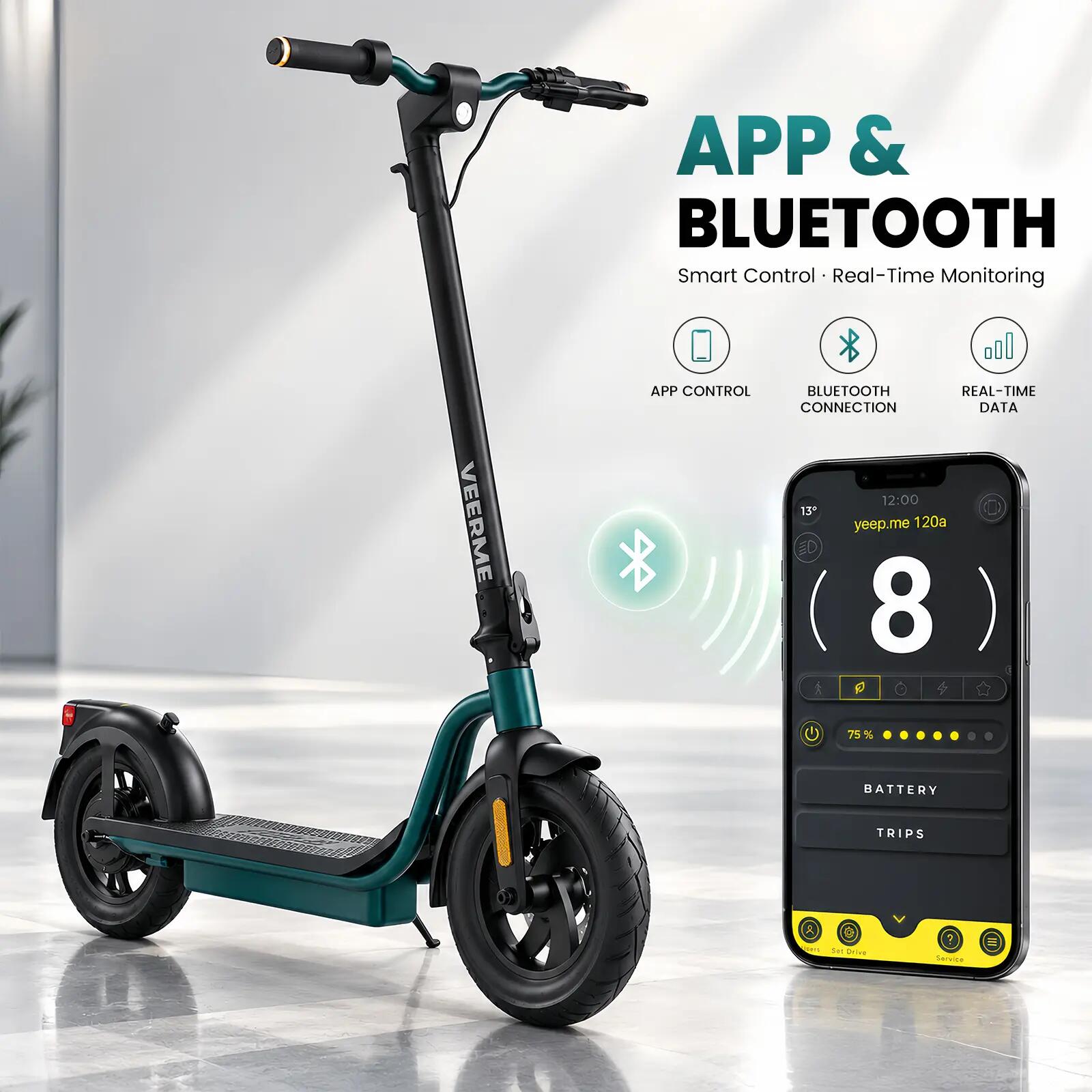 120a PRO Trottinette Électrique Pliable Adulte 800W 12" 540Wh 60km Gar 5 ans 6/8