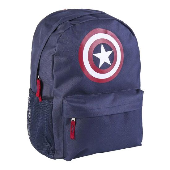 Mochila Infantil Avengers con Bolsillo Frontal y Portabotellas Azul