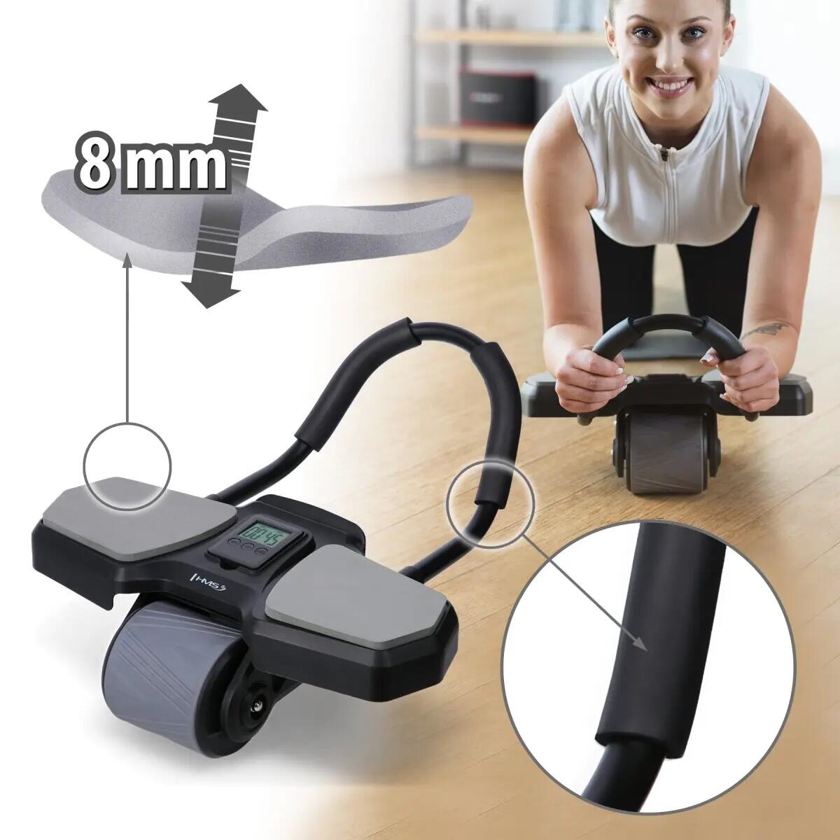 ABS Rad Roue d'exercice automatique pour abdominaux avec support KA10 HMS 8/15