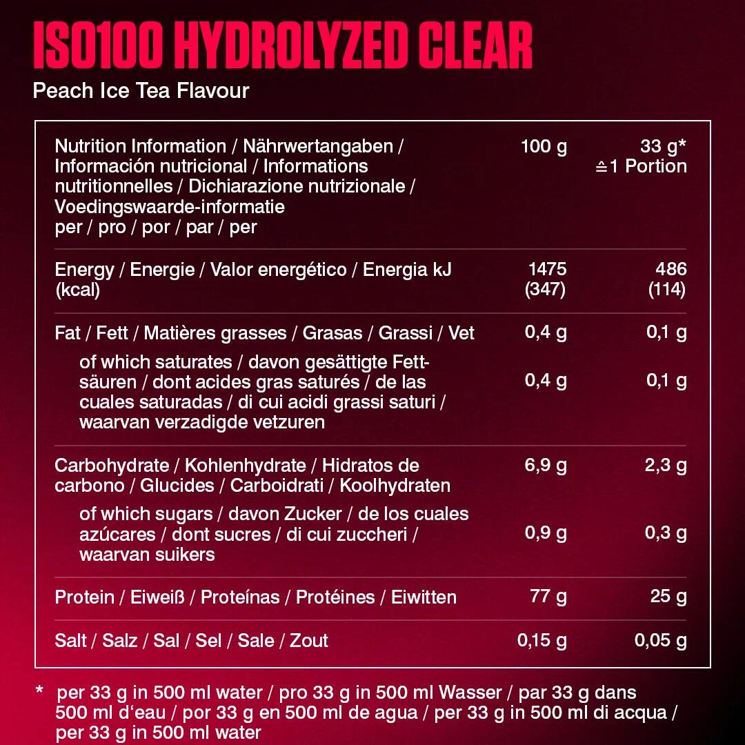 Clear Whey | Iso-100 Clear (512g) | Ice Tea Pêche 5/6