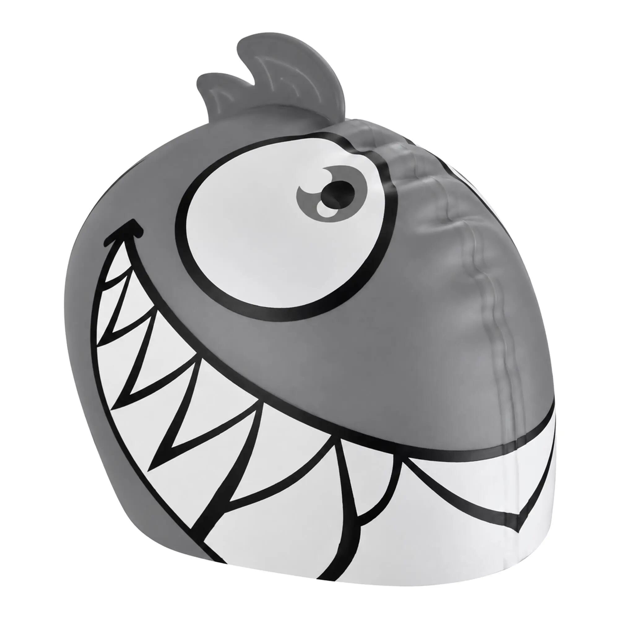Aqua Speed - Bonnet Natation Enfants Piranha Silicone 3D Confortable 3/3