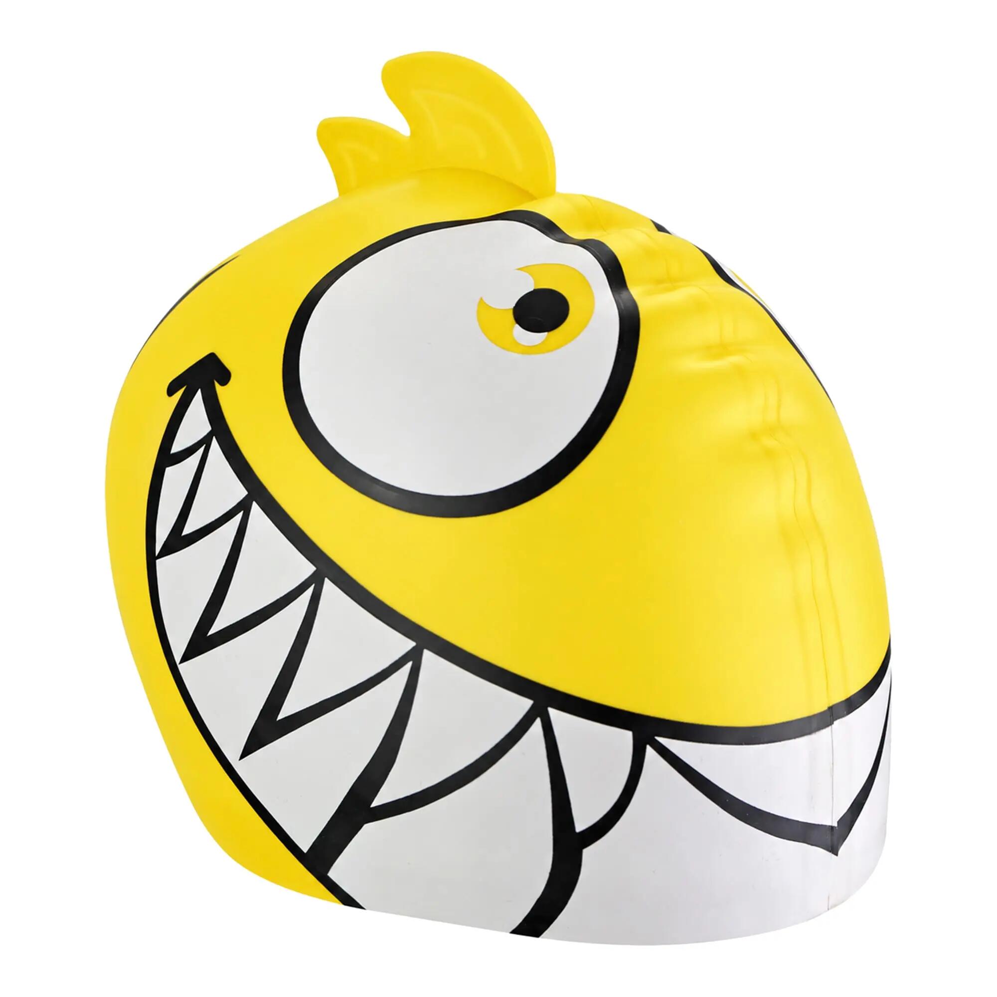 Aqua Speed - Bonnet Natation Enfants Piranha Silicone 3D Confortable 3/3