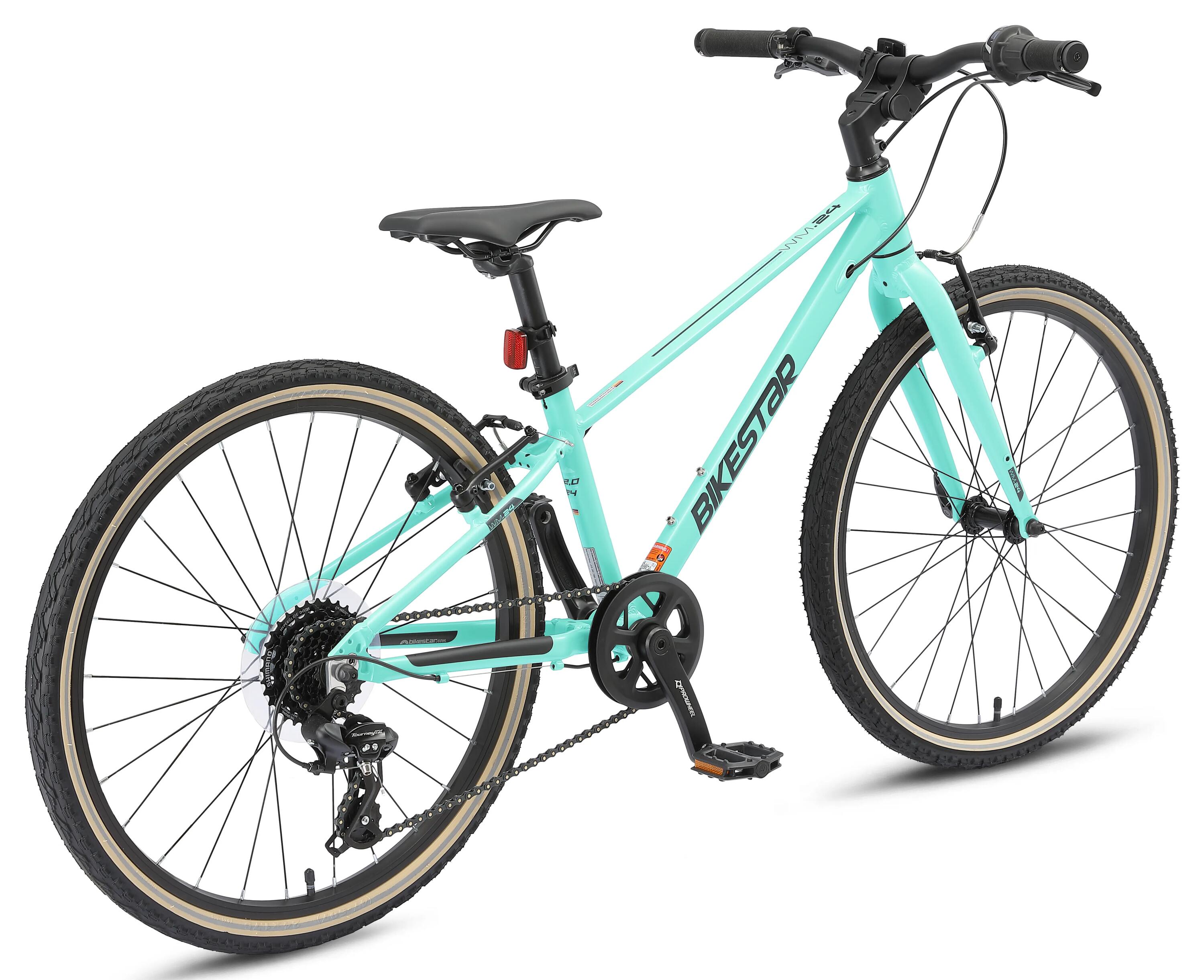 Vélo de ville 24" pour enfants 9 ans, VTC en aluminium léger 9 kg, 8 vitesses 4/11
