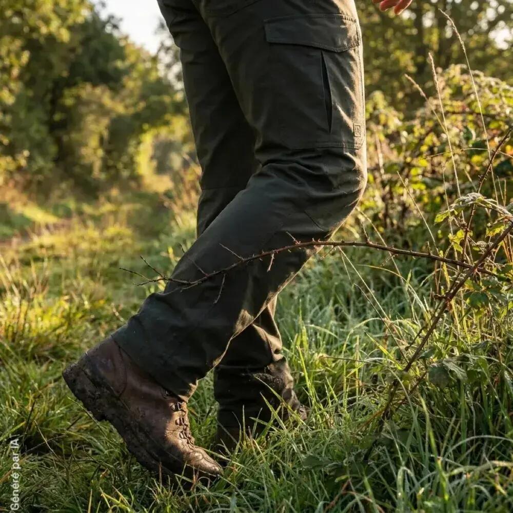 Fuseau femme Treeland kaki marron à renforts nano-ripstop 4/5