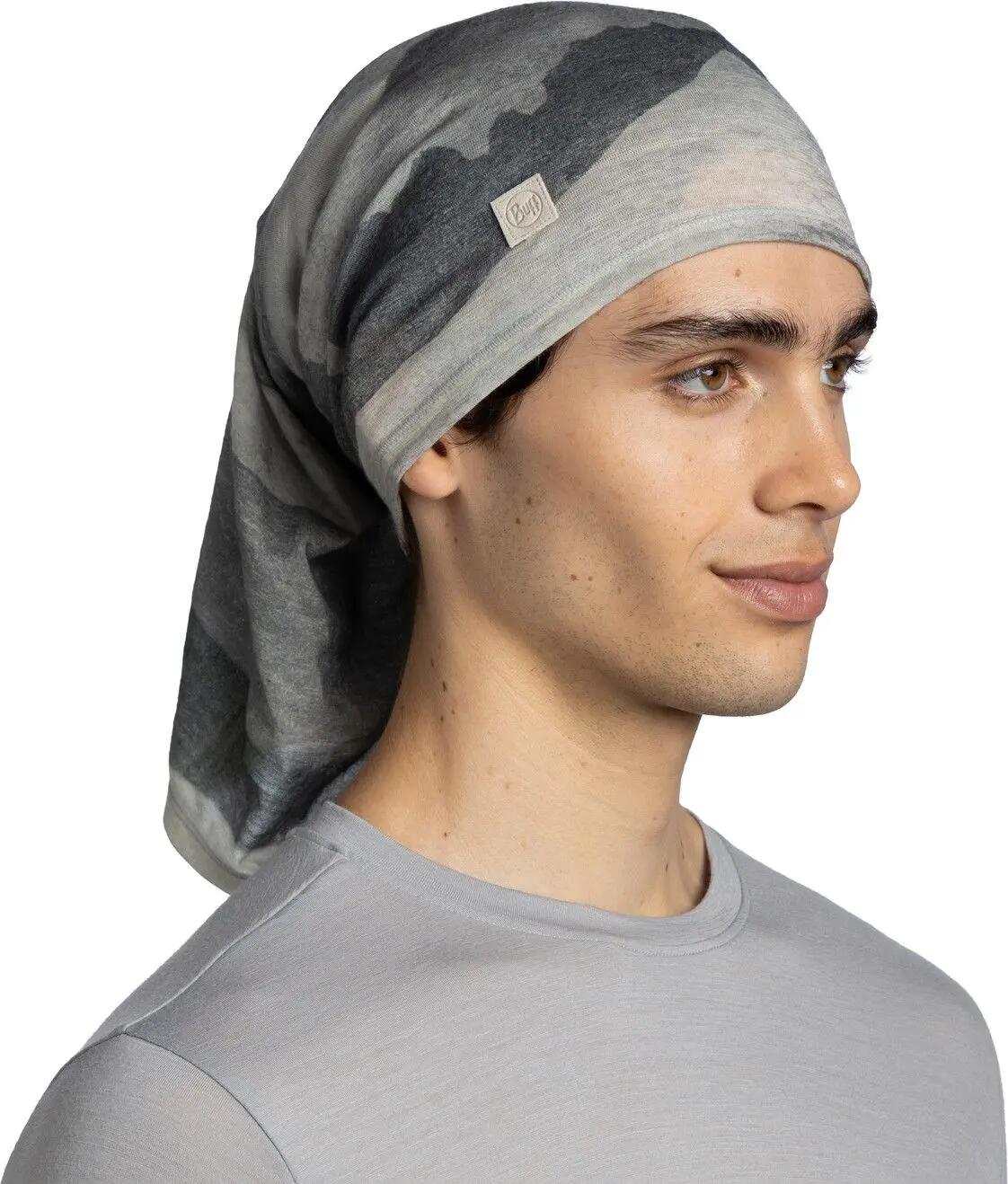 Merino Lightweight Digital Print Grey Neck Warmer 4/7