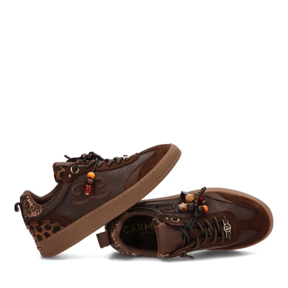 Deportivas Casual Mujer Suela Plana - Modelo 164152 Marron 5/6