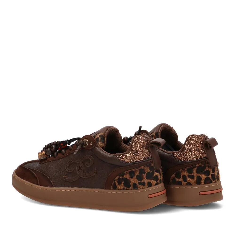 Deportivas Casual Mujer Suela Plana - Modelo 164152 Marron 4/6