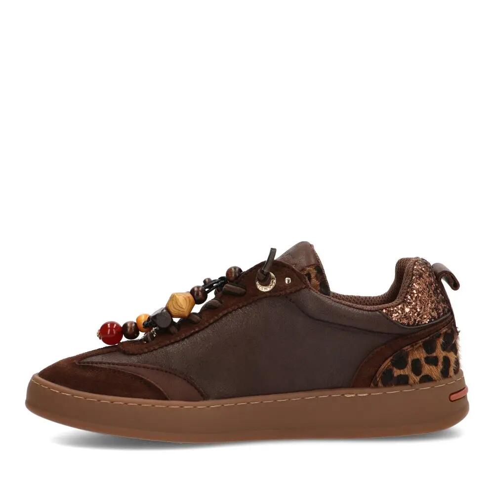Deportivas Casual Mujer Suela Plana - Modelo 164152 Marron 3/6