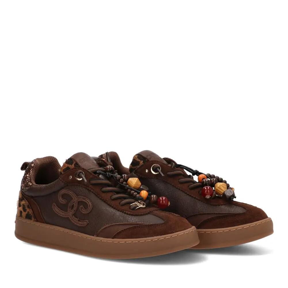 Deportivas Casual Mujer Suela Plana - Modelo 164152 Marron 2/6