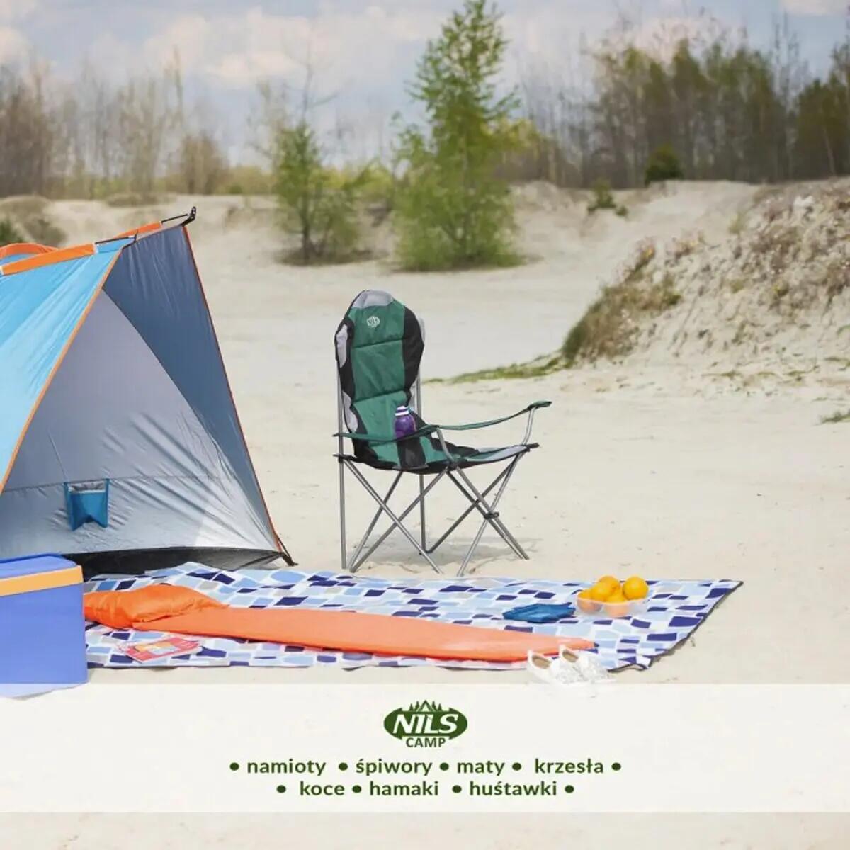 Fauteuil de camping pliable 130 kg avec accoudoirs réglables NILS CAMP NC3080 9/10