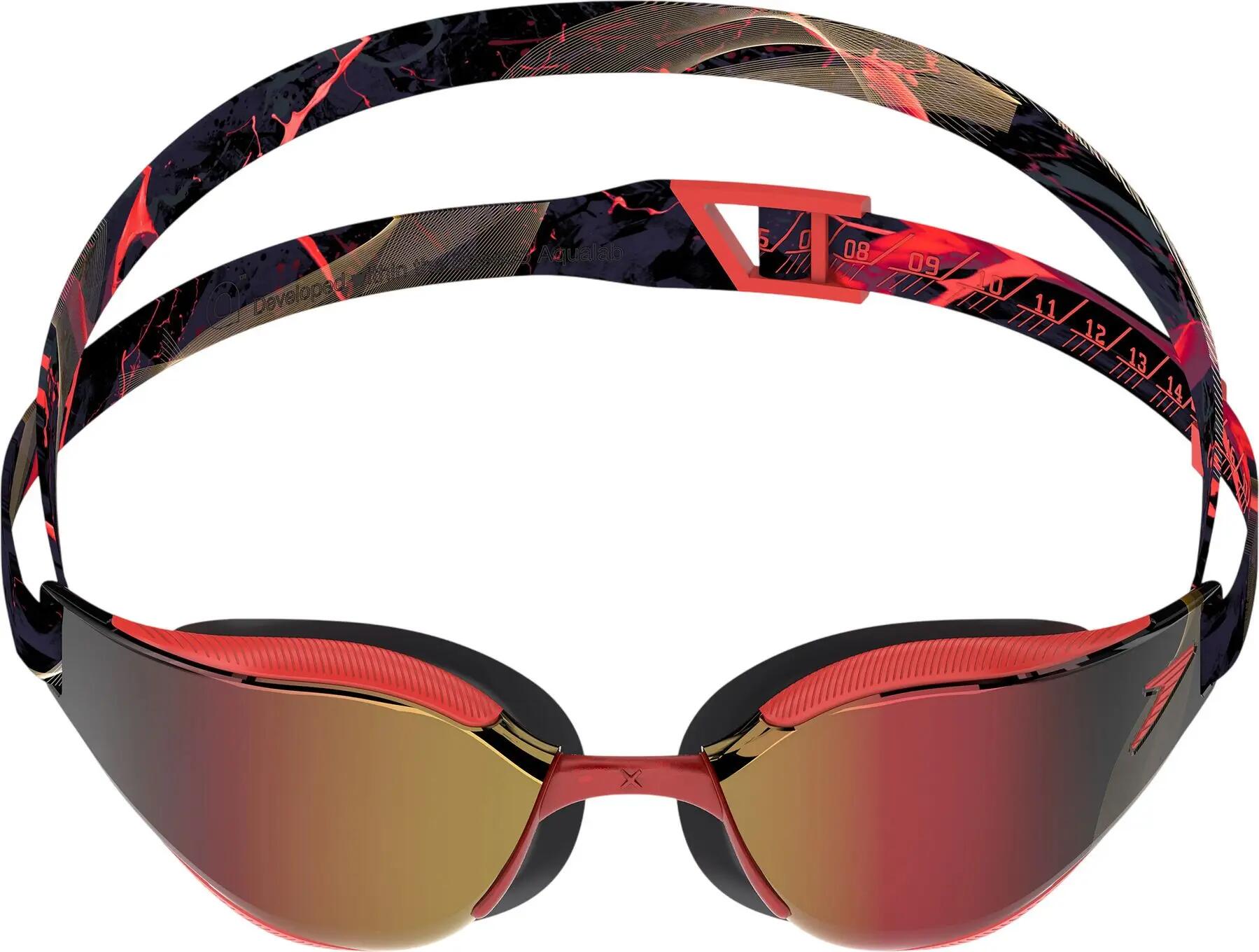 Lunettes de Natation Speedo Fastskin Hyper Elite Mirror Noir/Rouge 3/5