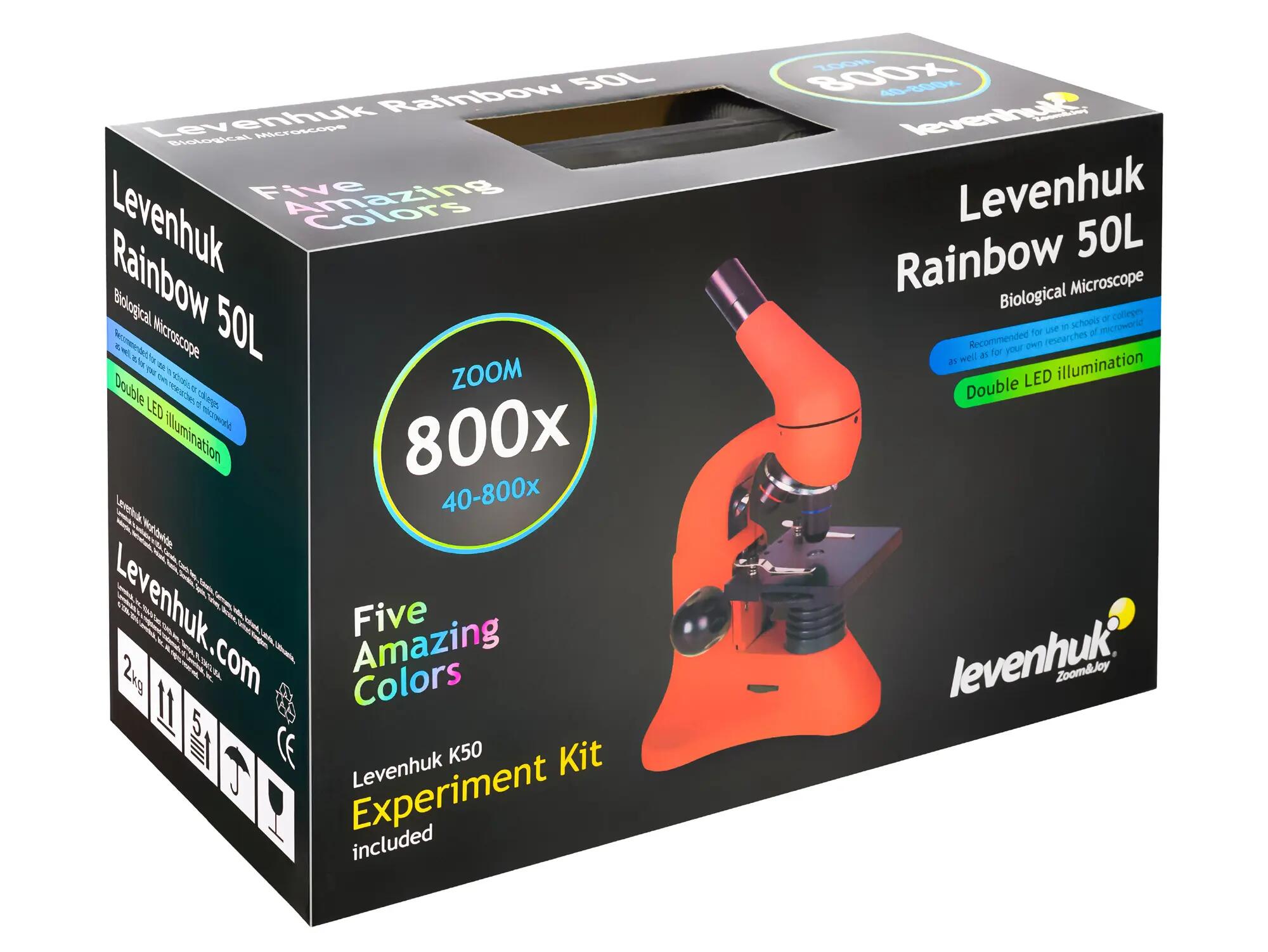 Microscopio Levenhuk Rainbow 50L Lime con libro in Bulgaro 15/15