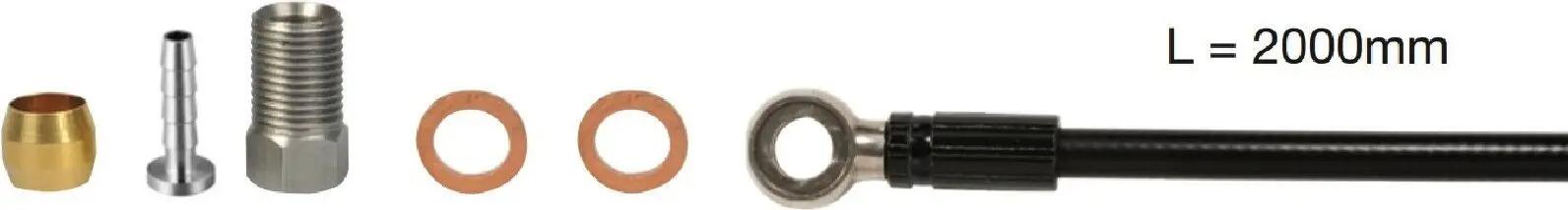 Durite extra flexible black + banjo + parts Elvedes Shimano SM-BH 90 1/1