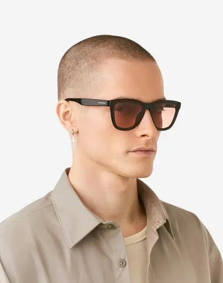 HAWKERS - Lunettes de soleil pour homme et femme DOWNTOWN MAX - BLACK GREY PINK 8/9