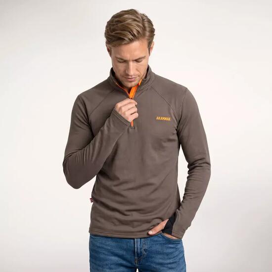 Pull de Randonnée Randonnée homme Thermique NAPOK Kaki