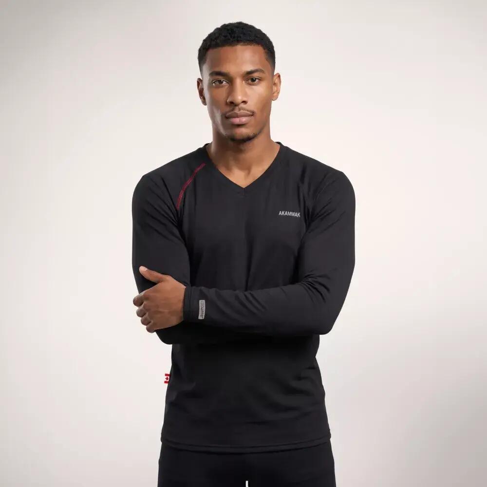 Première couche de Balade en forêt homme Thermique SIKA Noir 1/4