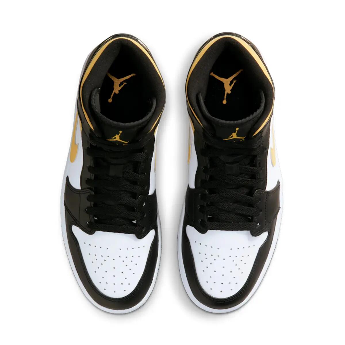Jordan 1 Mid White Pollen Black 4/6