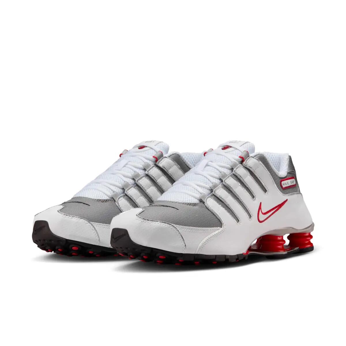 Nike Shox NZ White Red Metallic Silver 2/6