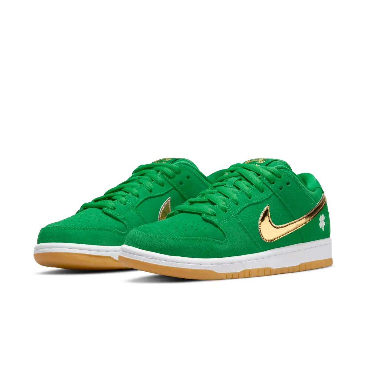 Chaussures - skate - sb dunk low pro - vert/or métallisé 4/6