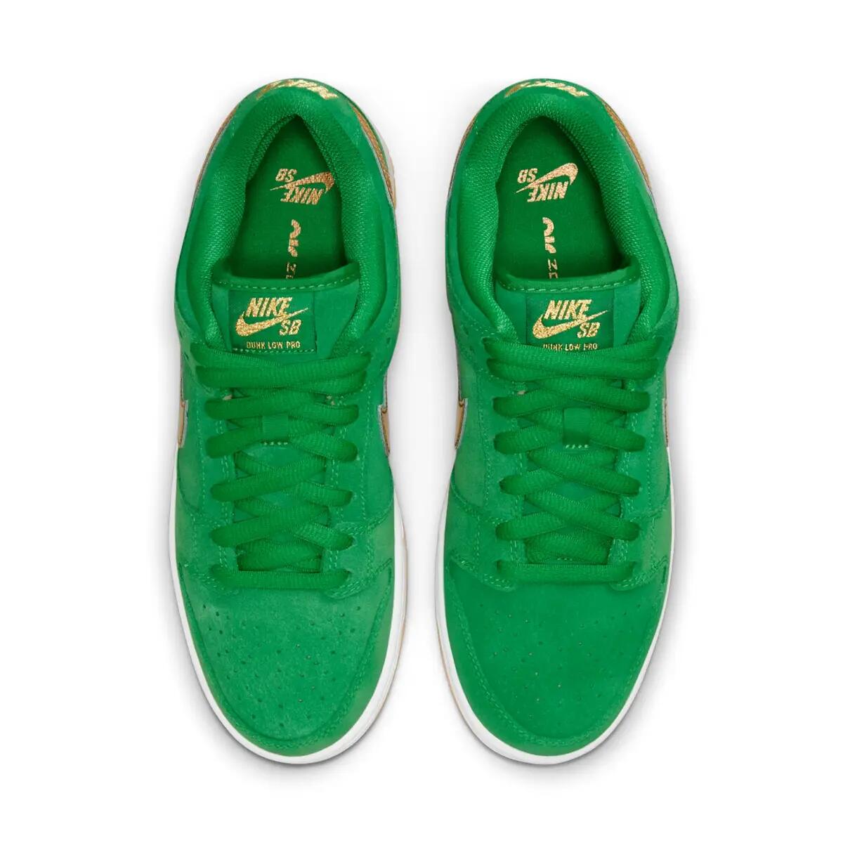 Chaussures - skate - sb dunk low pro - vert/or métallisé 3/6