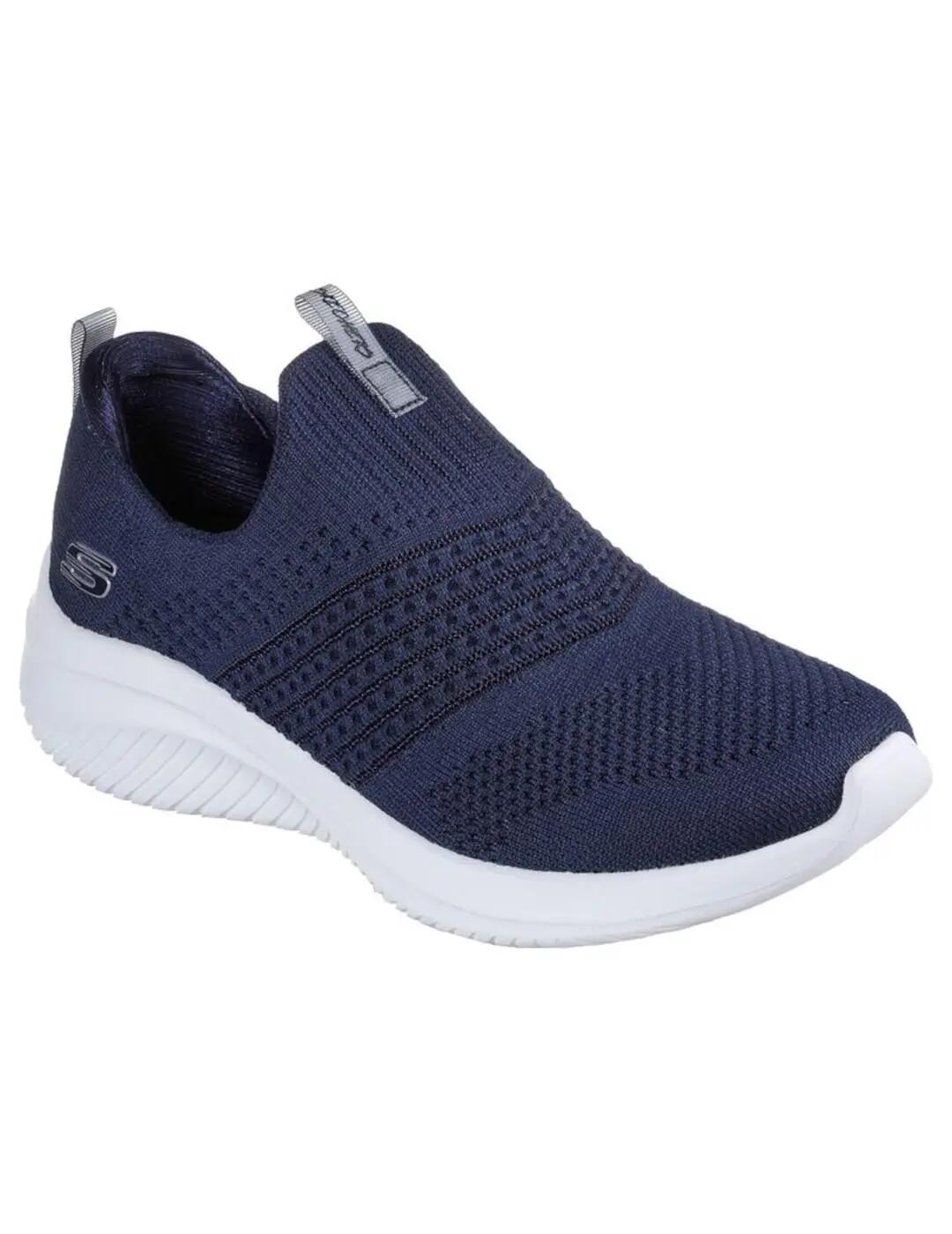 Chaussures Femmes Skechers Ultra Flex 30 Classy Charm bleu marine 3/4