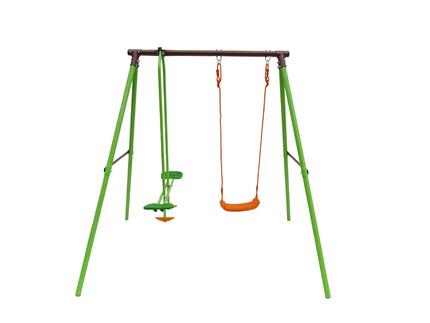 Tuinschommel metaal tuin schommel Lola - 1.96 m - 2 speeltoestellen
