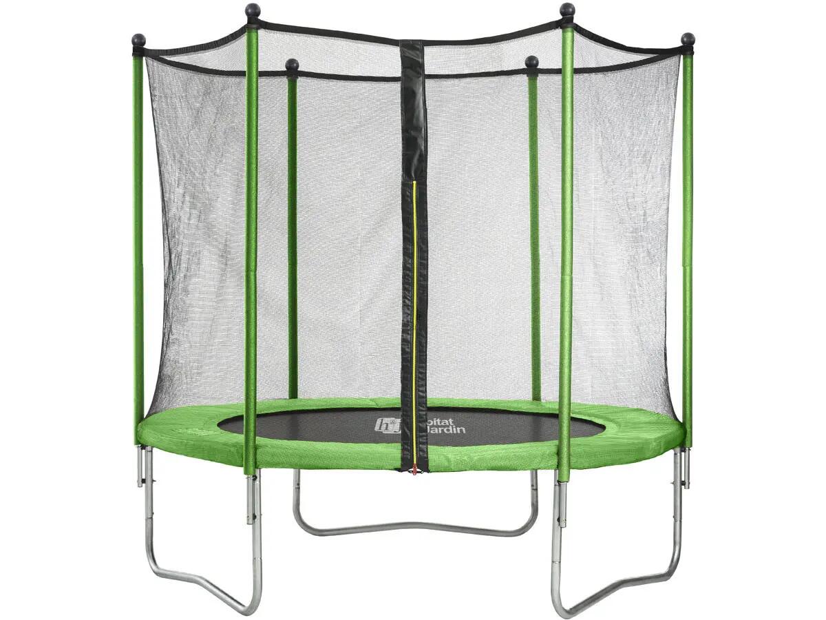 Trampoline Yoopi 2 - Ø 2.44 m - Avec filet + échelle + couverture + kit d'ancr 2/5