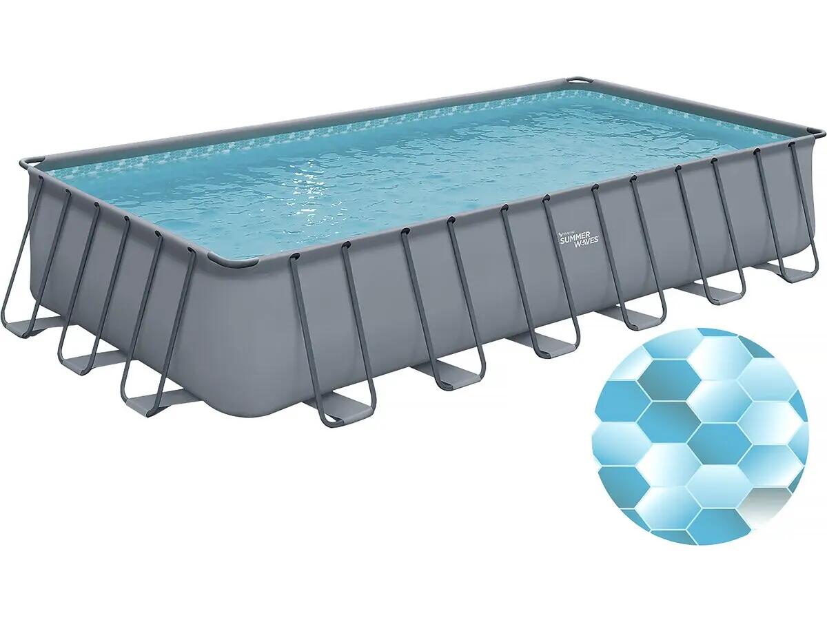 Piscine tubulaire grise - LUDO 5 - 7.32 x 3.66 x 1.32 m - sans filtration 4/4