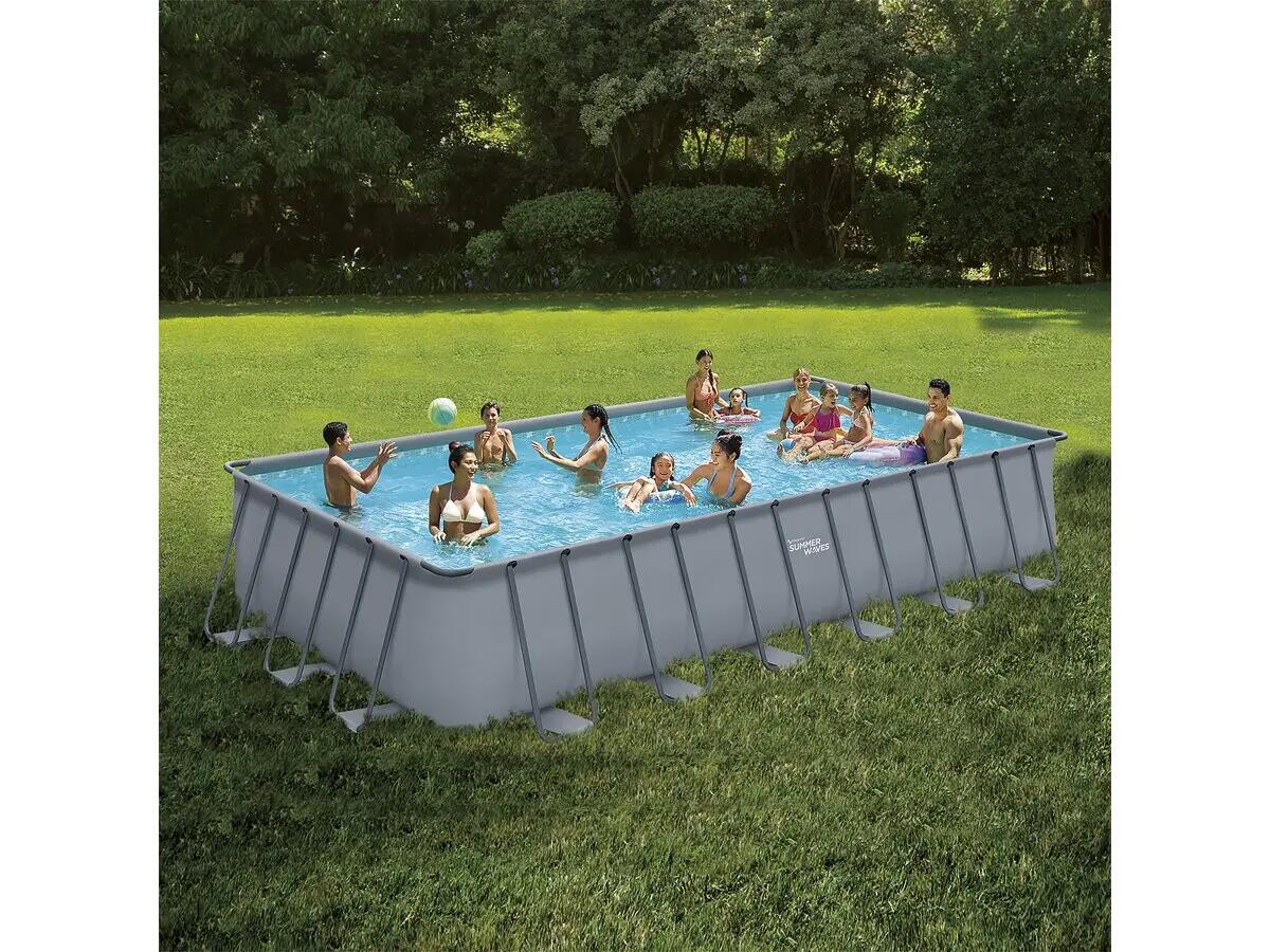 Piscine tubulaire grise - LUDO 5 - 7.32 x 3.66 x 1.32 m - sans filtration 2/4