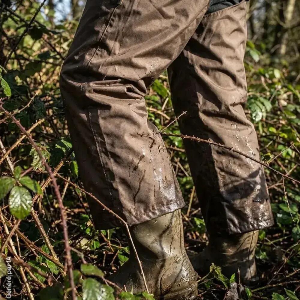 Cuissard Somlys marron anti-ronce imperméable en polyester 5/5