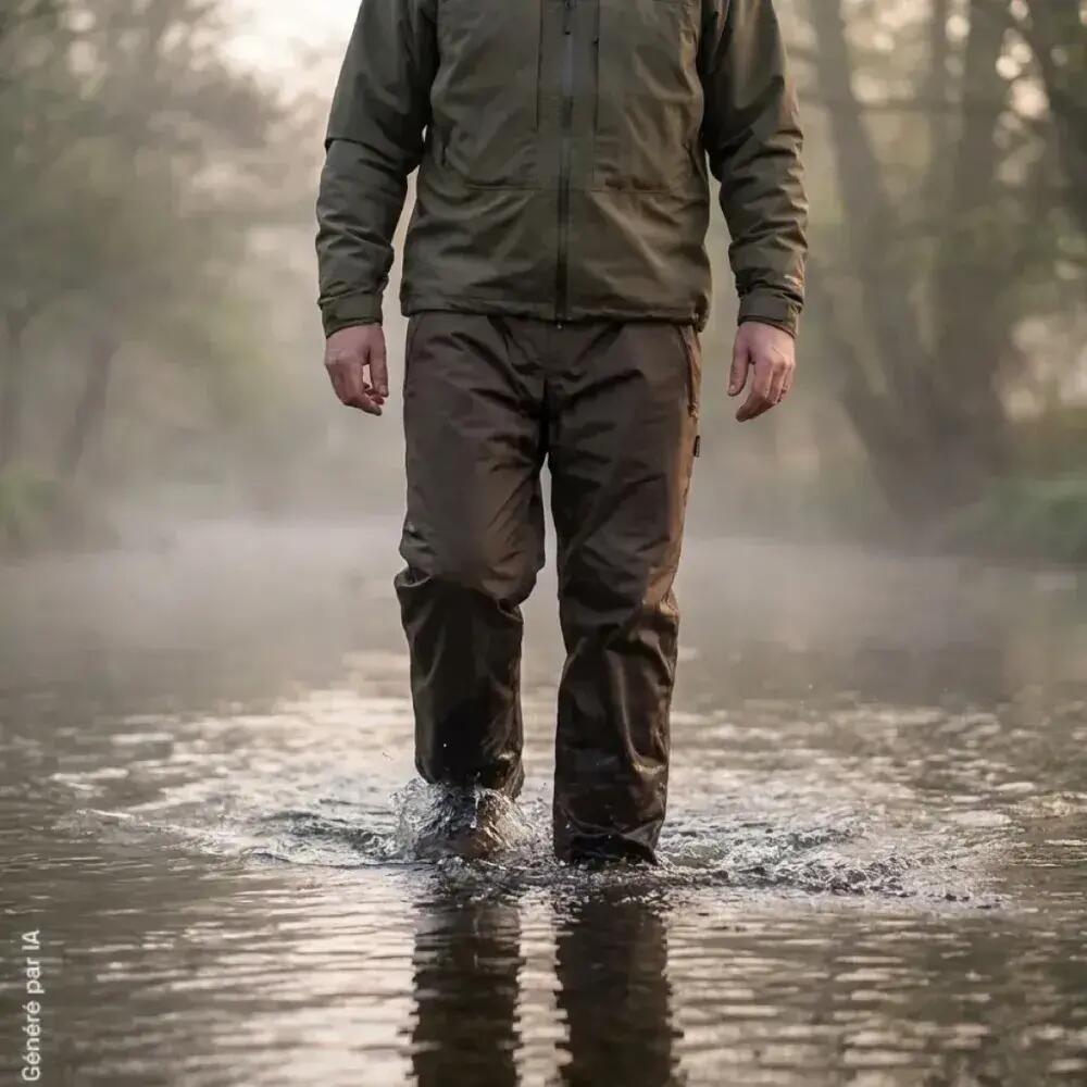 Cuissard Somlys marron anti-ronce imperméable en polyester 4/5
