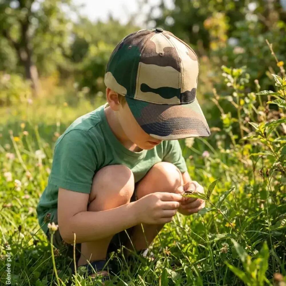 Casquette enfant Percussion camouflage Centre-Europe réglable 3/5