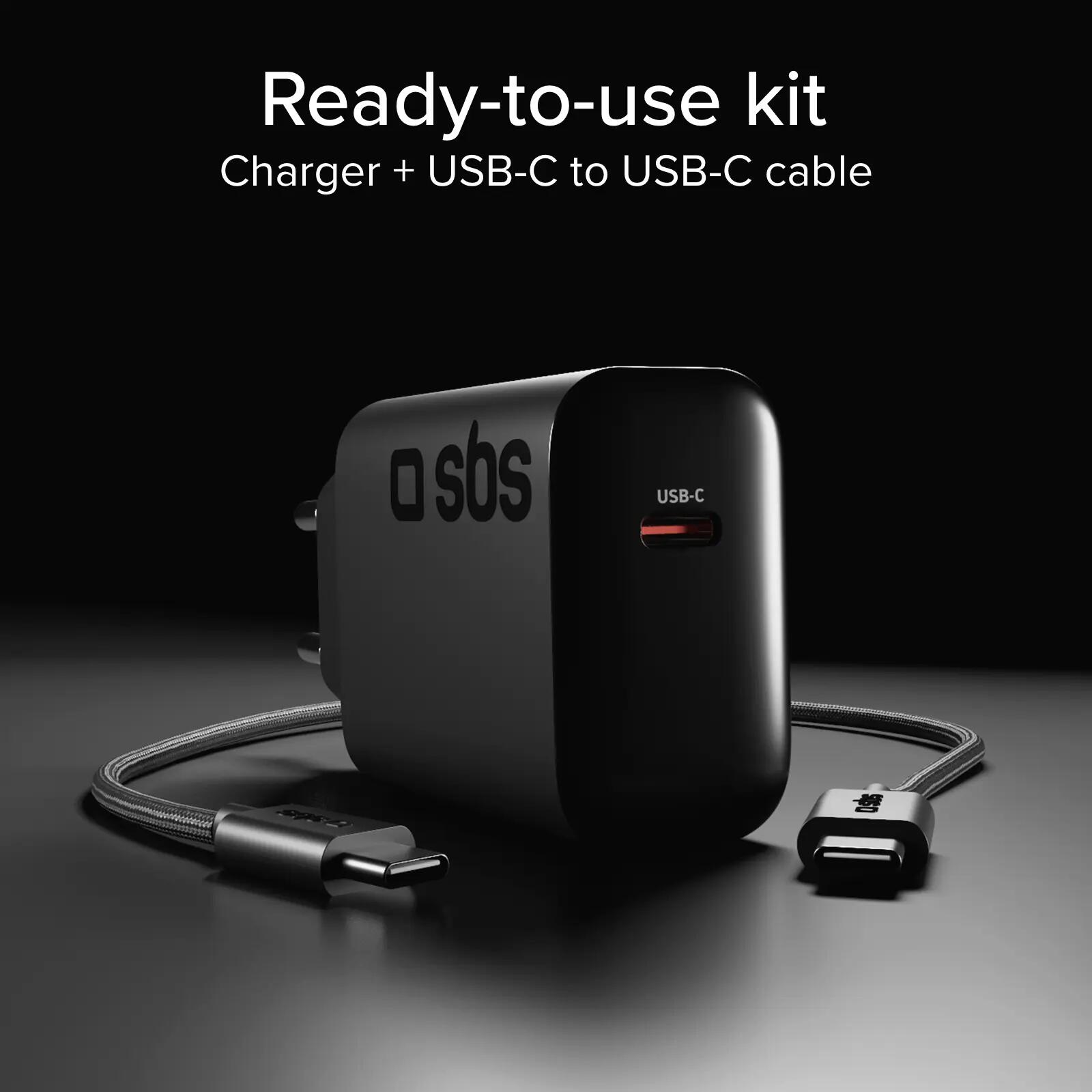 Kit ricarica 45W PD con cavo USB‑C 2m 6/7