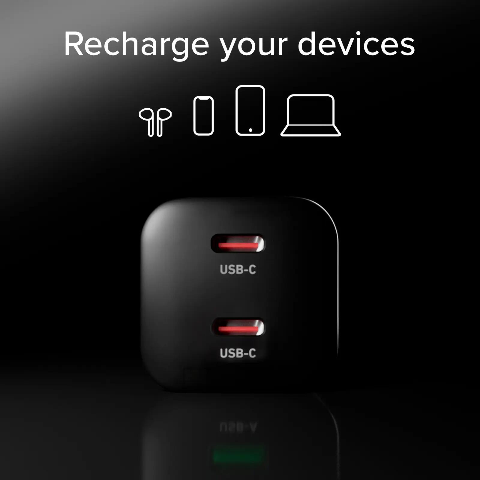 Kit charge 100W double USB‑C avec câble tressé 4/7
