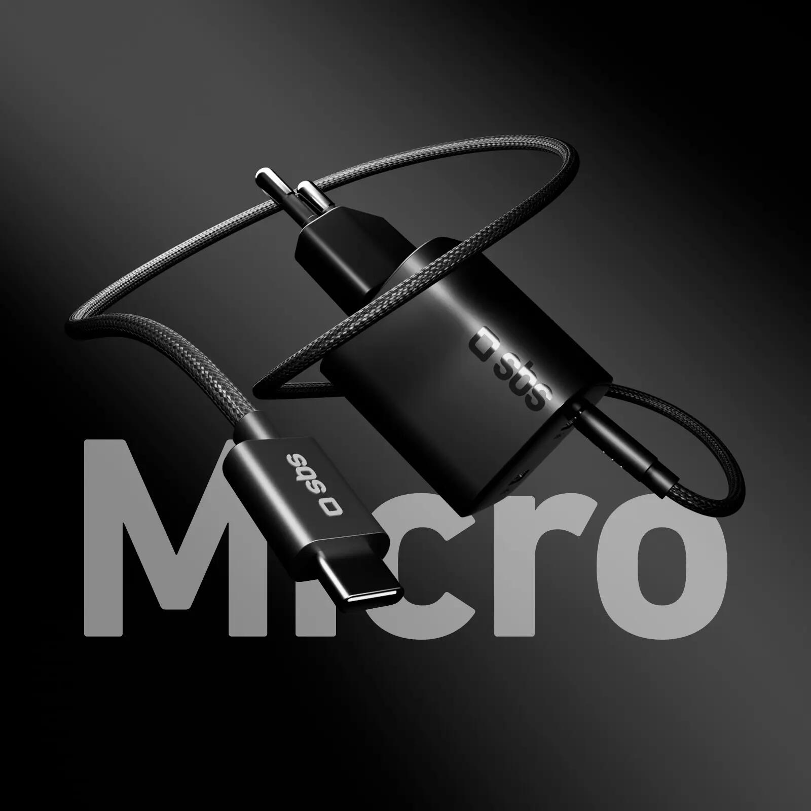 Kit charge 100W double USB‑C avec câble tressé 3/7