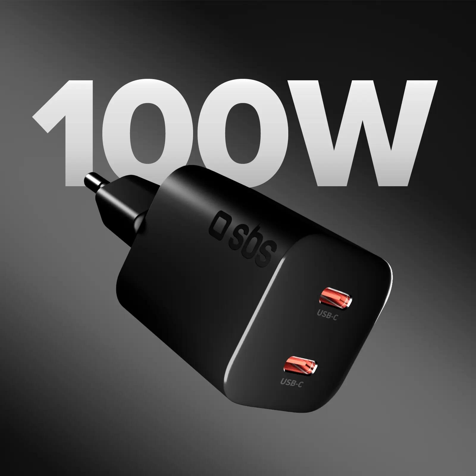 Kit charge 100W double USB‑C avec câble tressé 2/7