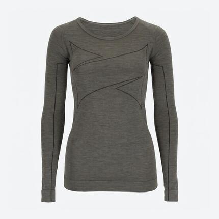 Maillot de corps thermique avec laine mérinos | Femmes | Gris Mélange
